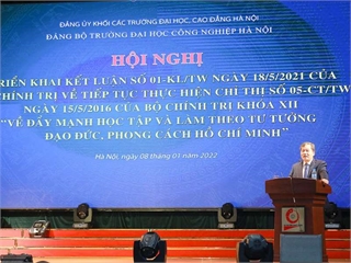 Chi bộ Trường Ngoại ngữ - Du lịch, Đại học Công nghiệp Hà Nội tham dự Hội nghị triển khai Nghị quyết Đại hội Đại biểu toàn quốc lần thứ XIII của Đảng; Tổng kết công tác xây dựng Đảng và khen thưởng năm 2021