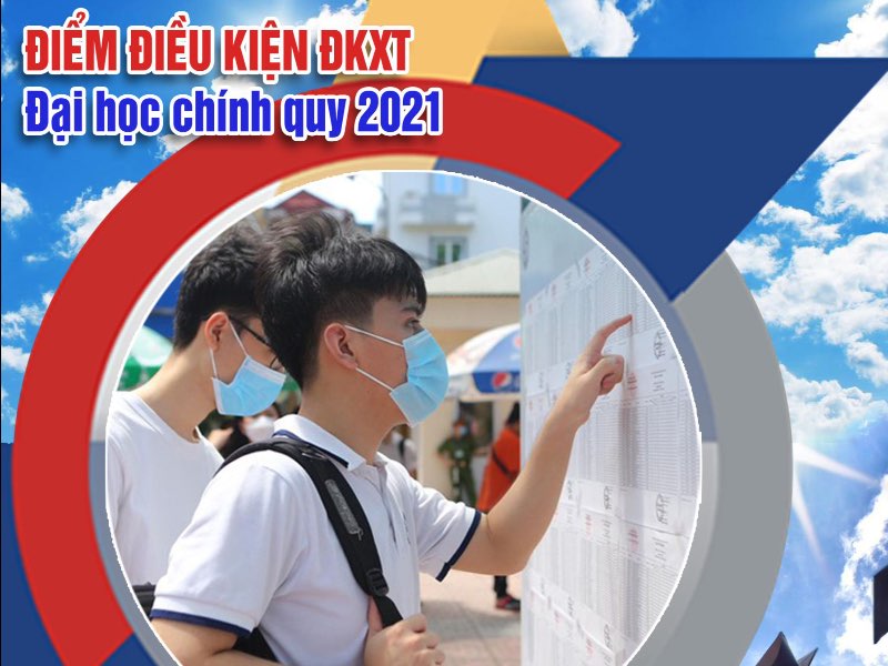 Điểm điều kiện đăng ký xét tuyển đại học chính quy năm 2021