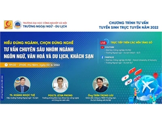 Tư vấn tuyển sinh trực tuyến - Hiểu đúng ngành, chọn đúng nghề: Tư vấn chuyên sâu nhóm ngành Ngôn ngữ, Văn hóa, Du lịch và Khách sạn