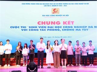 Sinh viên Trường Ngoại ngữ - Du lịch đạt Giải Nhất cuộc thi sinh viên Đại học Công nghiệp Hà Nội với công tác phòng, chống ma túy