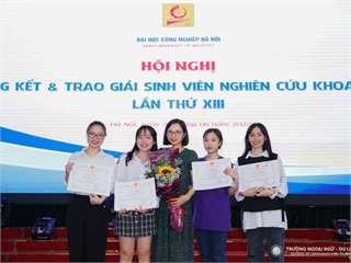 Sinh viên Trường Ngoại ngữ - Du lịch, Đại học Công nghiệp Hà Nội đạt giải Nhất tại Hội nghị tổng kết và trao giải sinh viên nghiên cứu khoa học lần thứ XIII