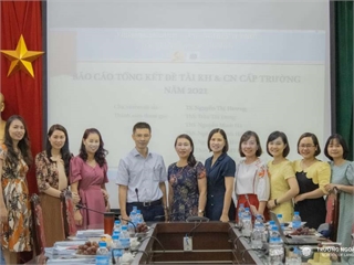 Nghiệm thu đề tài nghiên cứu khoa học cấp trường do TS. Nguyễn Thị Hương chủ nhiệm