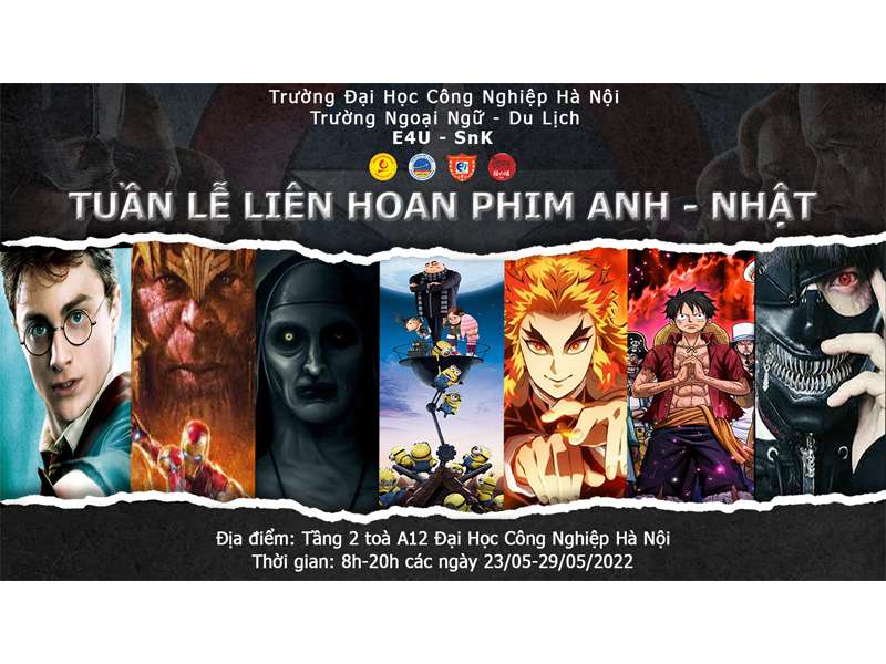 "Rạp chiếu phim mini" - Tuần lễ liên hoan phim Anh - Nhật tại trường Ngoại ngữ - Du lịch