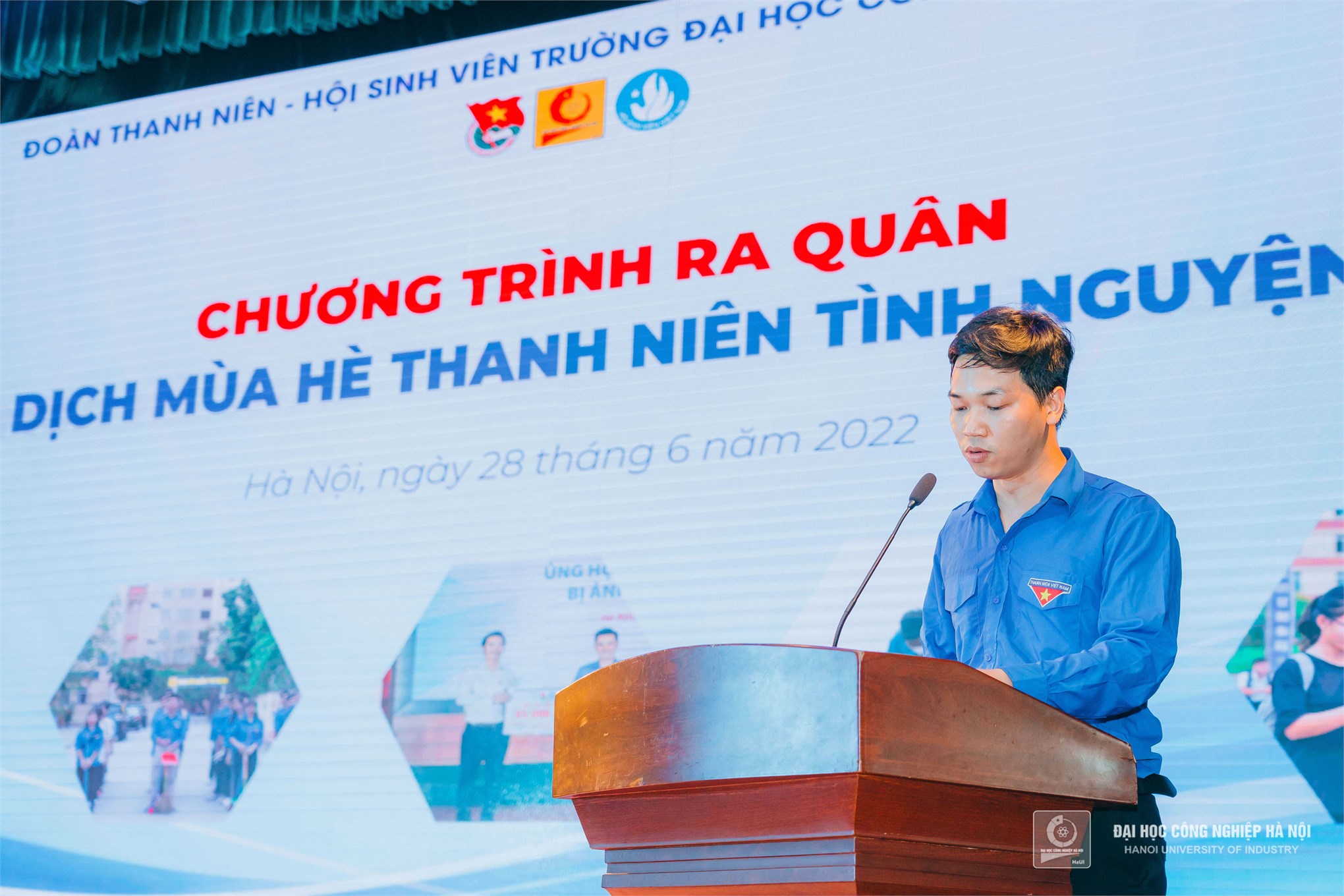 Tuổi trẻ Trường Đại học Công nghiệp Hà Nội ra quân chiến dịch mùa hè thanh niên tình nguyện 2022