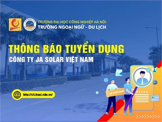 Công ty JA Solar Việt Nam tuyển dụng