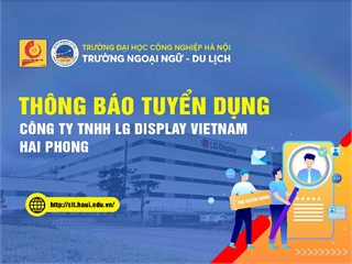 Công ty TNHH LG DISPLAY VIETNAM HAI PHONG tuyển dụng