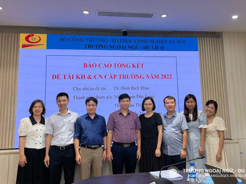 Nghiệm thu đề tài nghiên cứu khoa học cấp trường do TS. Đinh Bích Thảo chủ nhiệm