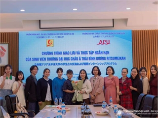 Sinh viên Đại học Ritsumeikan Châu Á Thái Bình Dương (APU) Nhật Bản tham gia giao lưu và thực tập ngắn hạn tại Trường Ngoại ngữ - Du lịch, Trường Đại học Công nghiệp Hà Nội