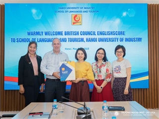 Kết nối hợp tác giữa Trường Ngoại ngữ - Du lịch, Đại học Công nghiệp Hà Nội với Hội Đồng Anh Englishscore