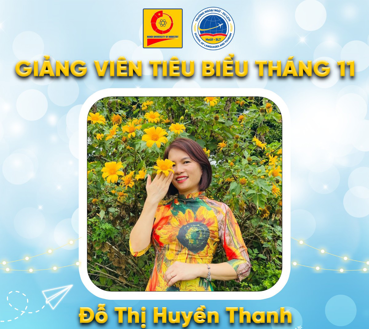 Giảng viên tiêu biểu tháng 11 - Cô Đỗ Thị Huyền Thanh