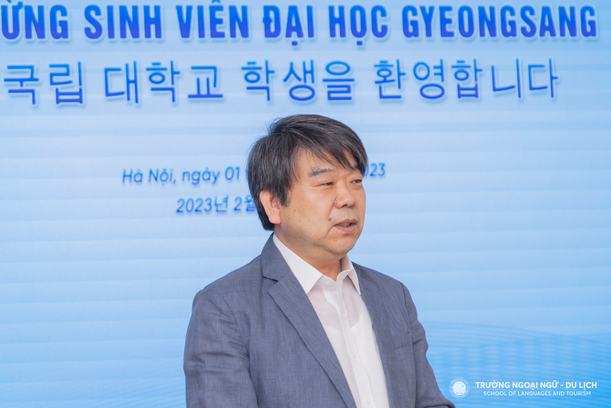 CHÀO MỪNG SINH VIÊN TRƯỜNG ĐẠI HỌC QUỐC GIA GYEONGSANG, HÀN QUỐC THAM GIA KHOÁ HỌC TIẾNG VIỆT TẠI TRƯỜNG NGOẠI NGỮ - DU LỊCH, TRƯỜNG ĐẠI HỌC CÔNG NGHIỆP HÀ NỘI