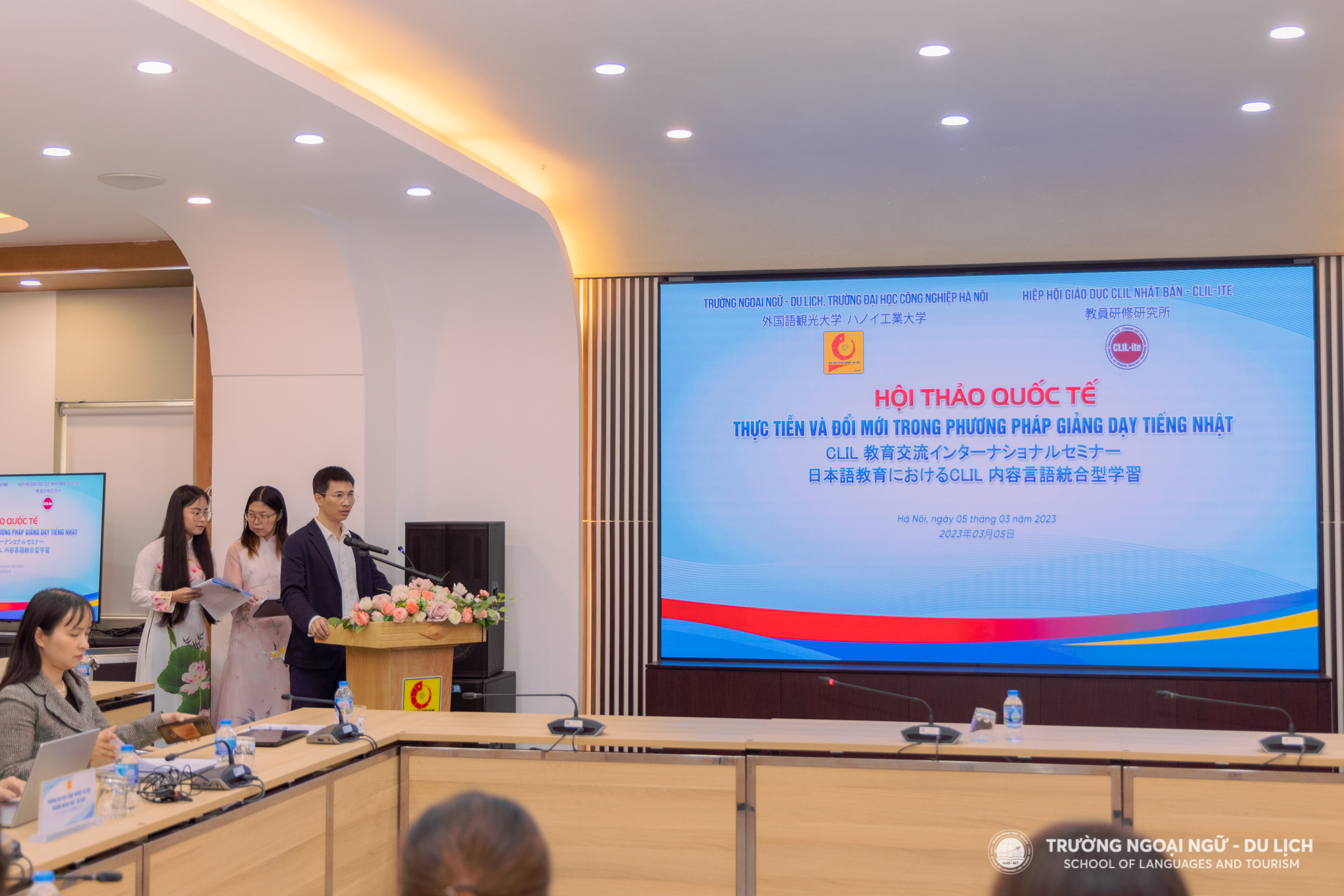 PGS.TS. Lê Ba Phong - Trưởng phòng Đào tạo, Khoa học công nghệ và Công tác Sinh viên phát biểu khai mạc Hội thảo