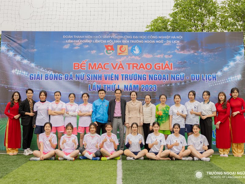 Kịch tính, sôi nổi Giải bóng đá nữ sinh viên Trường Ngoại ngữ - Du lịch, Đại học Công nghiệp Hà Nội lần thứ I, năm 2023