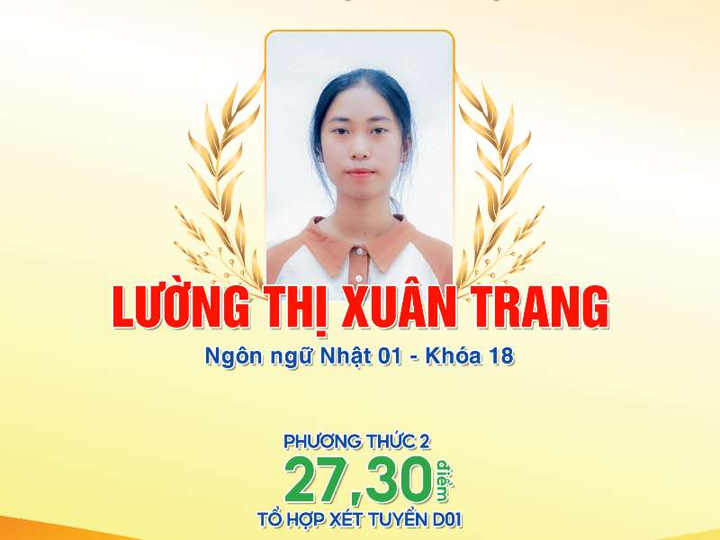 Thủ khoa đầu vào ngành Ngôn ngữ Nhật - Lường Thị Xuân Trang