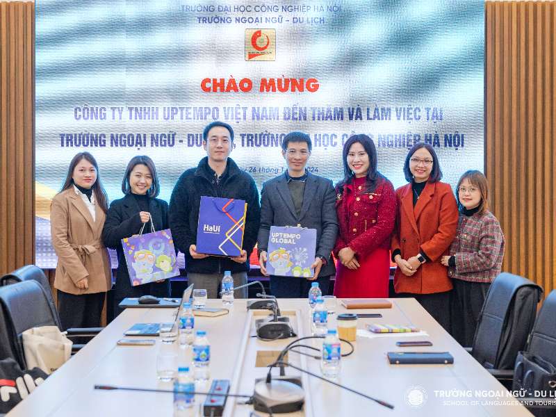 Trường Ngoại ngữ - Du lịch, Trường Đại học Công nghiệp Hà Nội đã tổ chức đón tiếp đoàn công tác Công ty TNHH UPTEMPO Việt Nam