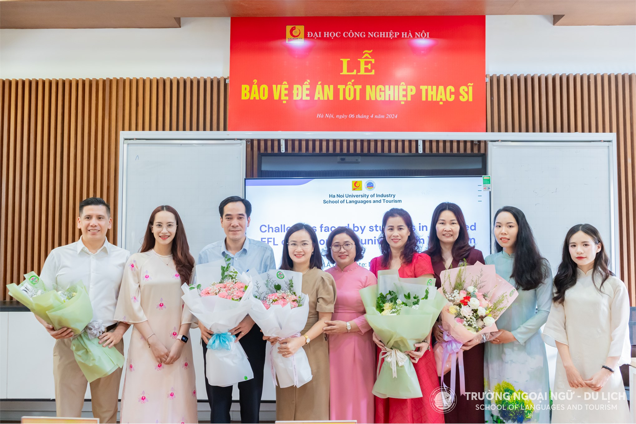 Trường Đại học Công nghiệp Hà Nội, tổ chức bảo vệ đề án tốt nghiệp thạc sĩ cho học viên cao học ngành Ngôn ngữ Anh