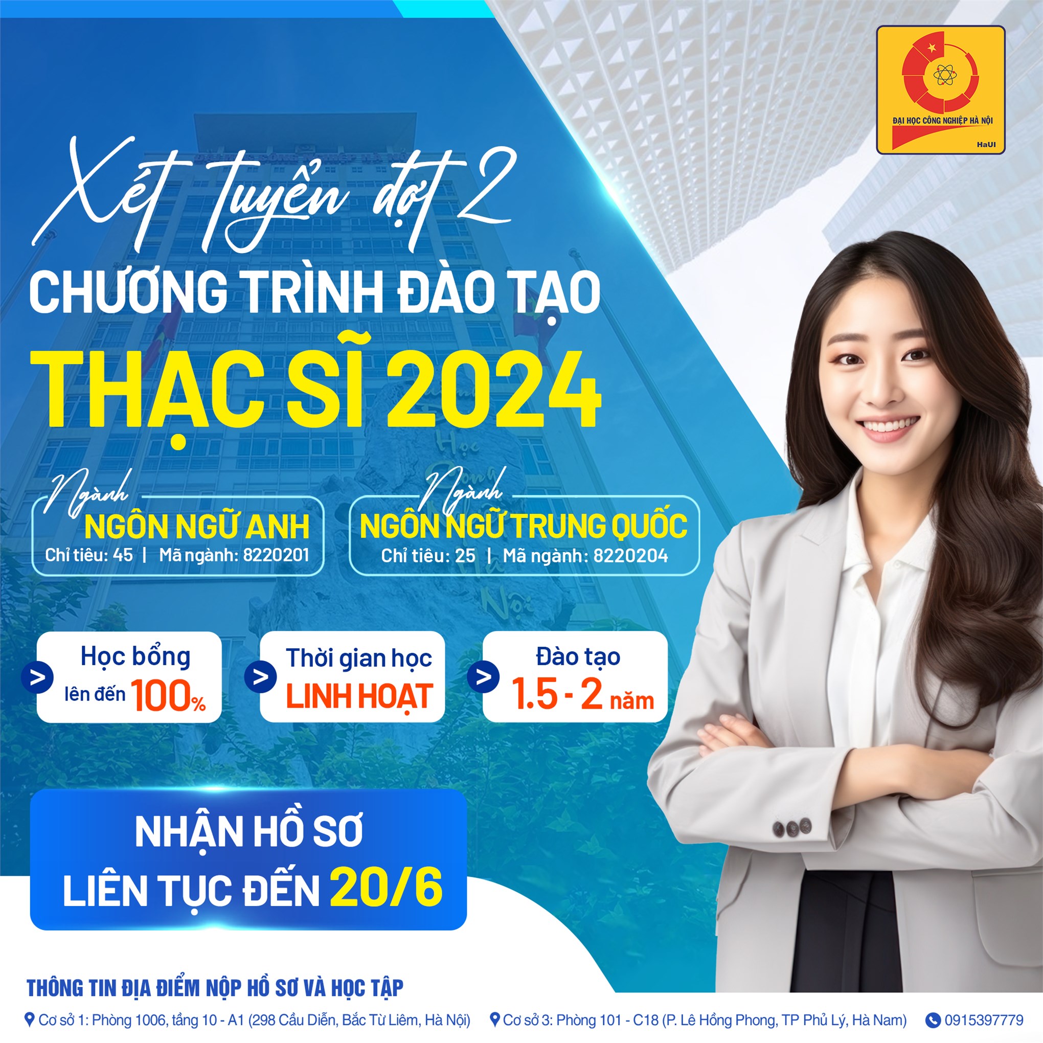 Tuyển sinh trình độ Thạc sĩ Ngôn ngữ Anh, Ngôn ngữ Trung Quốc đợt 2 năm 2024