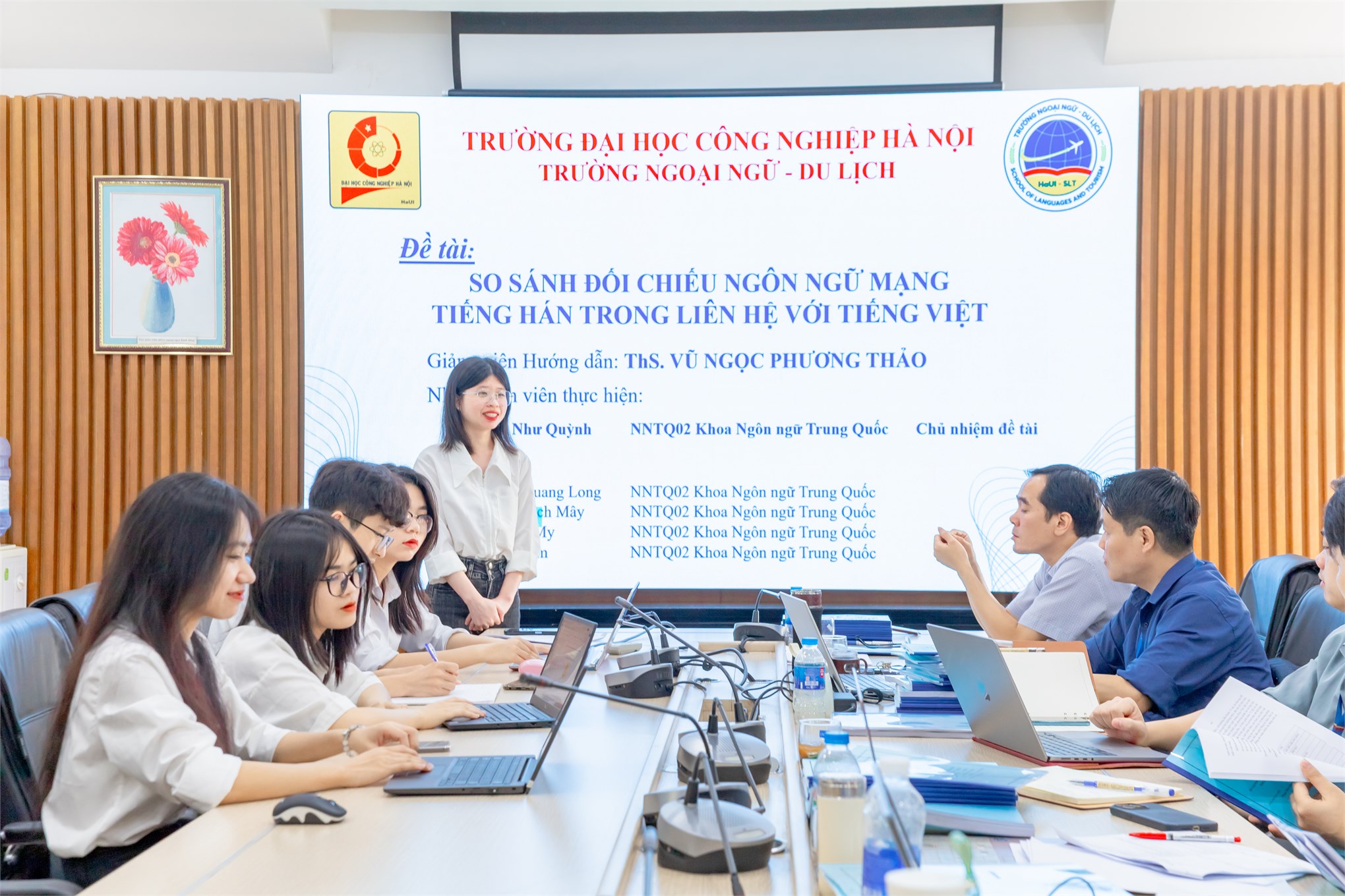 Trường Ngoại ngữ - Du lịch, Trường Đại học Công nghiệp Hà Nội tổ chức nghiệm thu đề tài nghiên cứu khoa học sinh viên
