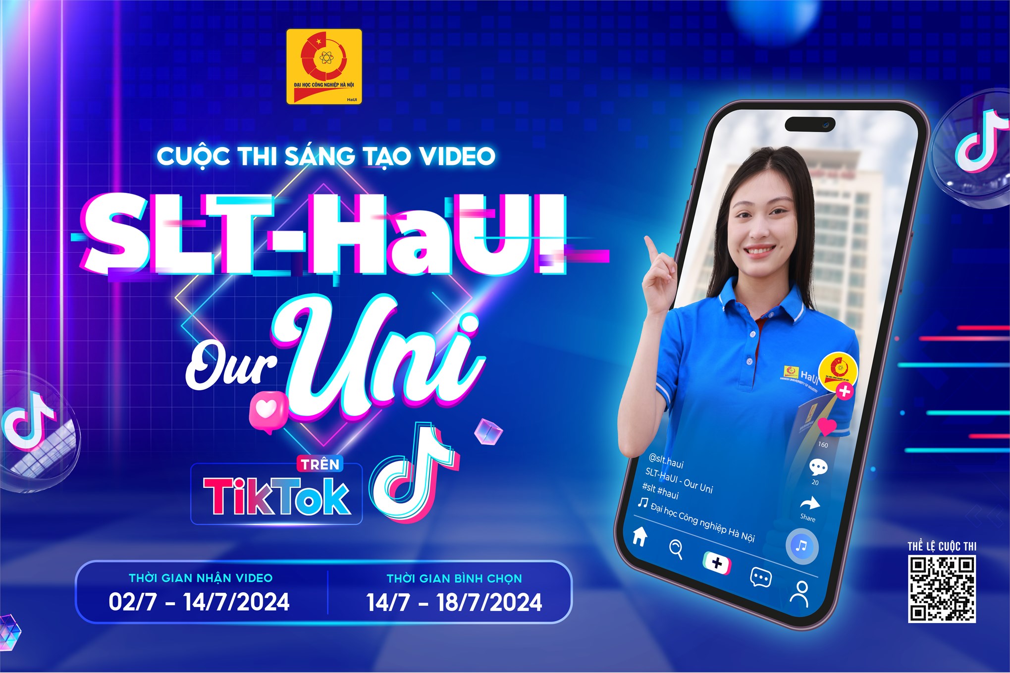 Phát động cuộc thi Sáng tạo video Tiktok `SLT-HaUI - Our Uni`