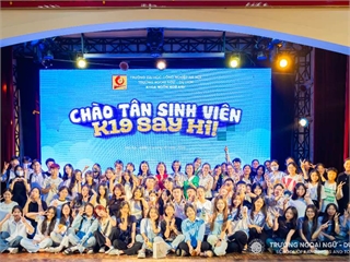 Chào tân sinh viên K19 Say Hi khoa Ngôn ngữ Anh, Trường Ngoại ngữ - Du lịch, Trường Đại học Công nghiệp Hà Nội