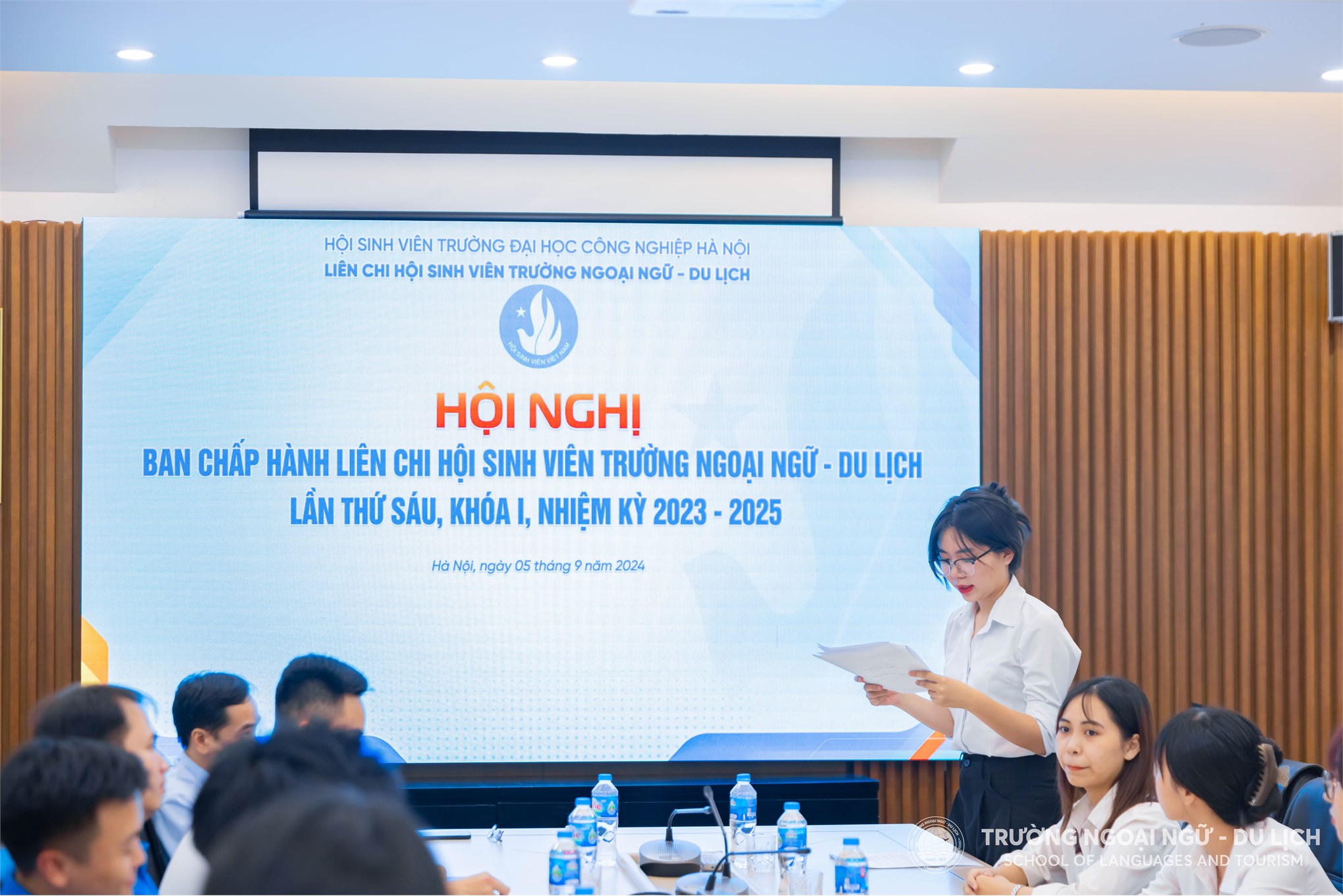 Hội nghị Ban Chấp hành Liên chi Hội Sinh viên Trường Ngoại ngữ - Du lịch lần thứ 6, khóa I, nhiệm kỳ 2023-2025