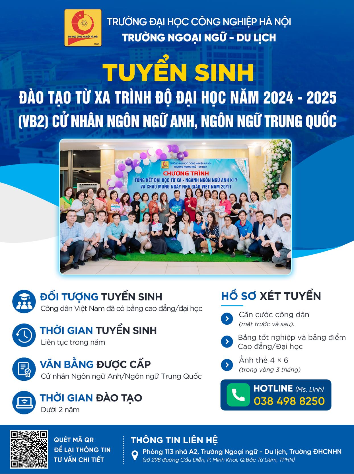 Tổng kết chương trình đào tạo từ xa trình độ đại học ngành Ngôn ngữ Anh - khóa 17