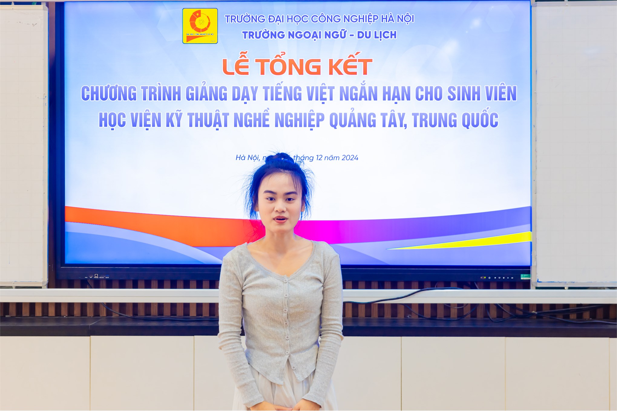 Tổng kết chương trình giảng dạy tiếng Việt ngắn hạn cho sinh viên Học viện Kỹ thuật nghề nghiệp Quảng Tây, Trung Quốc