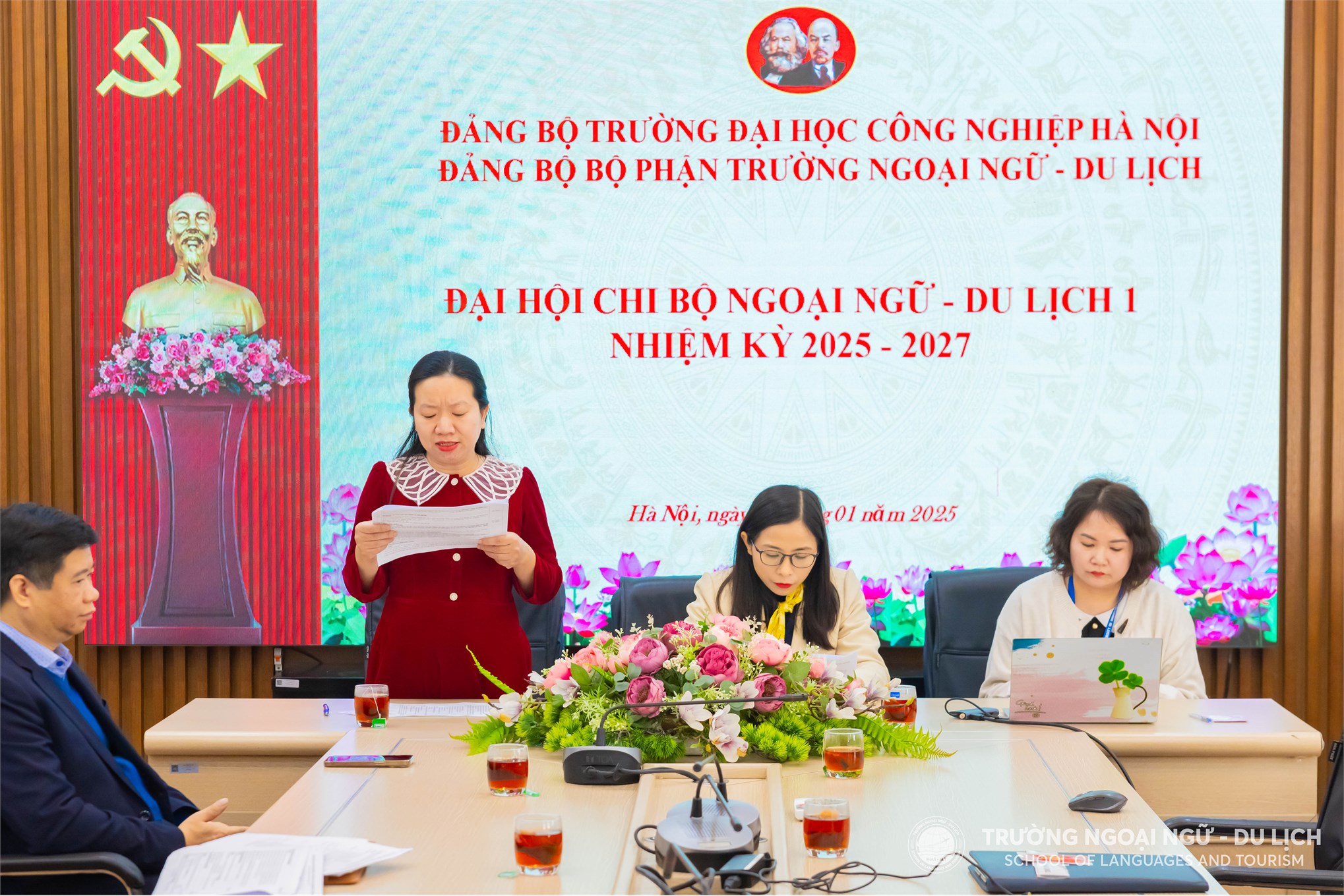 Đại hội các Chi bộ thuộc Đảng bộ bộ phận Trường Ngoại ngữ - Du lịch, nhiệm kỳ 2025 - 2027