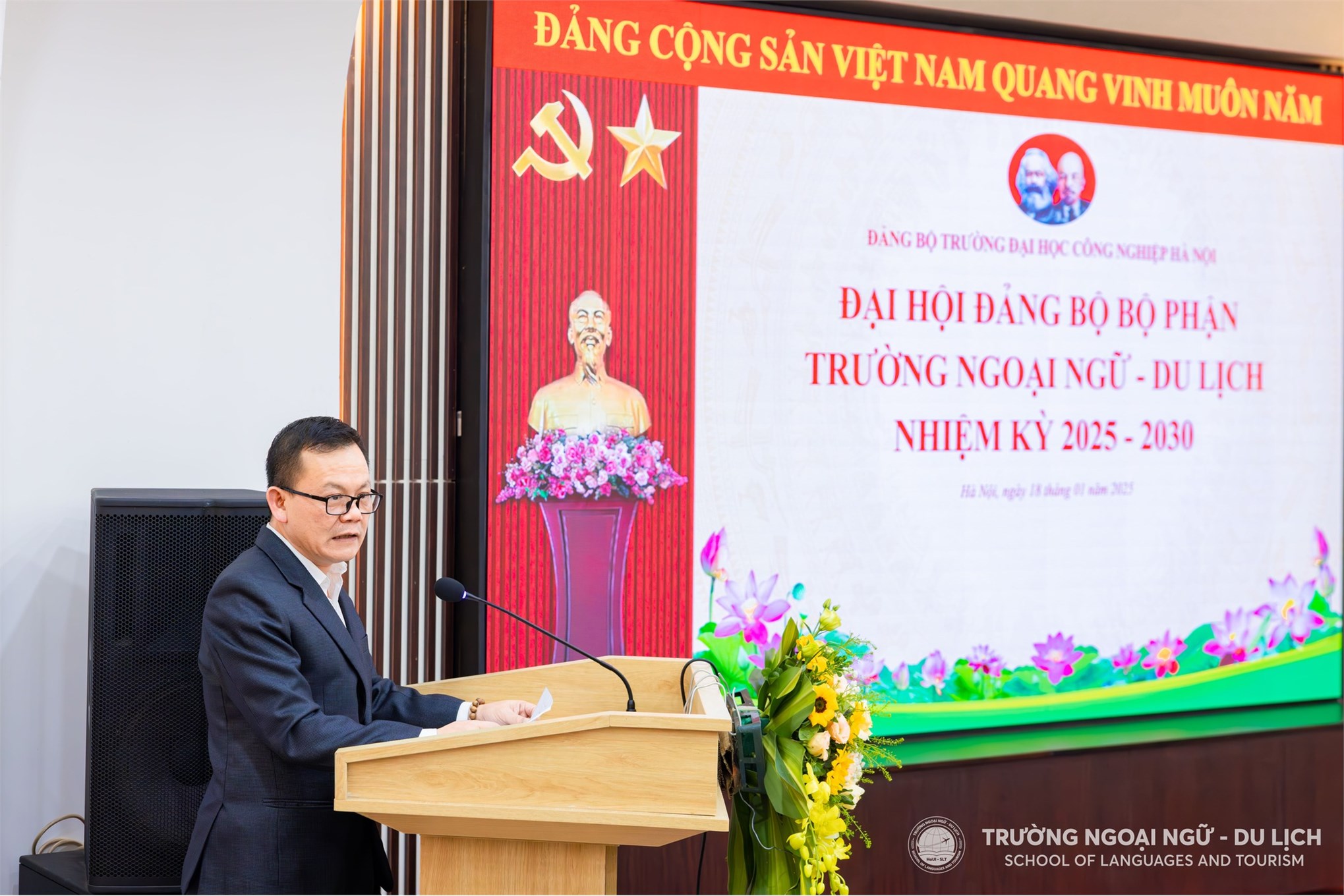 Đại hội Đảng bộ bộ phận Trường Ngoại ngữ - Du lịch lần thứ II, nhiệm kỳ 2025 - 2030