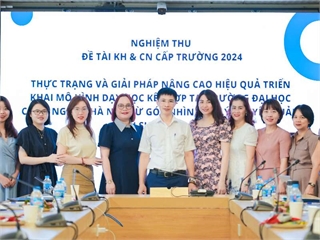 Nghiệm thu đề tài nghiên cứu khoa học cấp trường về mô hình dạy học kết hợp tại Trường Đại học Công nghiệp Hà Nội