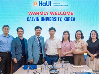 Khoa Ngôn ngữ Hàn Quốc đón tiếp và làm việc với Trường Đại học Calvin (Hàn Quốc)