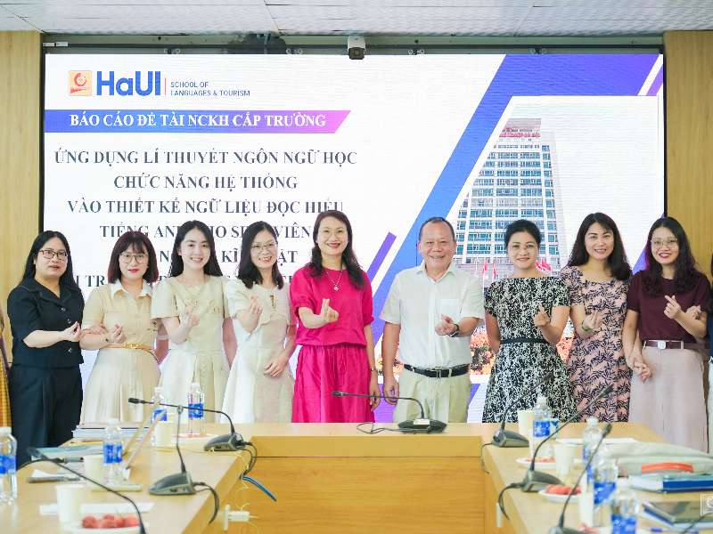Nghiệm thu đề tài nghiên cứu khoa học cấp trường về ứng dụng lí thuyết ngôn ngữ học chức năng hệ thống vào thiết kế ngữ liệu đọc hiểu tiếng Anh cho sinh viên khối ngành kĩ thuật tại Trường Đại học Công nghiệp Hà Nội