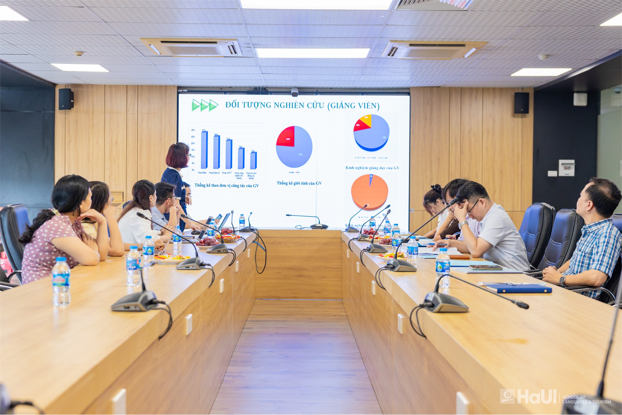 Hội đồng nghiệm thu đề tài “Xây dựng mô hình từ điển kĩ thuật Anh – Việt và ứng dụng trên thiết bị điện tử phục vụ giảng dạy học tập chuyên ngành bằng tiếng Anh (EMI)”