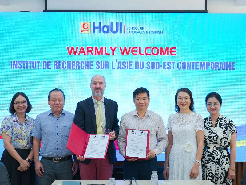 Trường Ngoại ngữ – Du lịch (HaUI) mở rộng hợp tác học thuật với Viện IRASEC (Pháp)