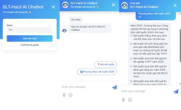 Trường Ngoại ngữ - Du lịch, Đại học Công nghiệp Hà Nội ra mắt Trợ lý ảo tuyển sinh SLT-HaUI Chatbot AI