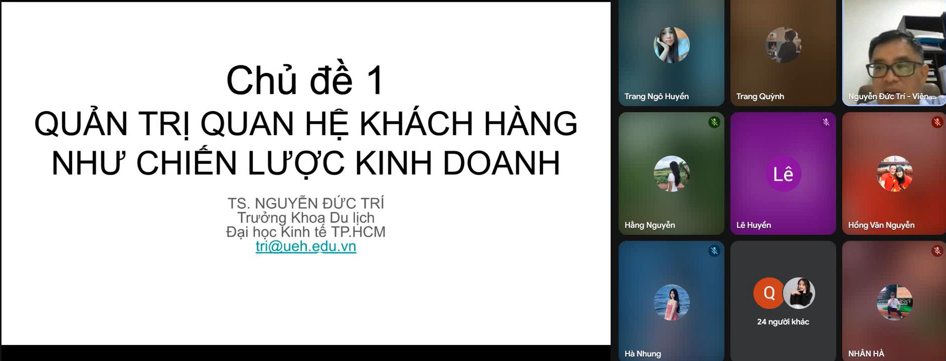 Tổ chức khóa bồi dưỡng “Quản trị hệ thống (CRM) trong kinh doanh Du lịch” cho giảng viên và sinh viên khoa Du lịch năm 2025