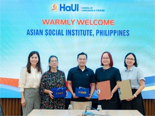 Trường Ngoại ngữ – Du lịch tiếp đón đại diện Asian Social Institute (Philippines) trao đổi cơ hội hợp tác đào tạo và nghiên cứu