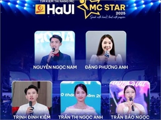Sinh viên Trường Ngoại ngữ - Du lịch khẳng định tài năng tại cuộc thi HaUI MC Star 2025