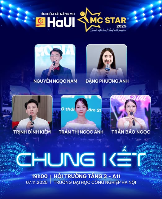 Sinh viên Trường Ngoại ngữ - Du lịch khẳng định tài năng tại cuộc thi HaUI MC Star 2025
