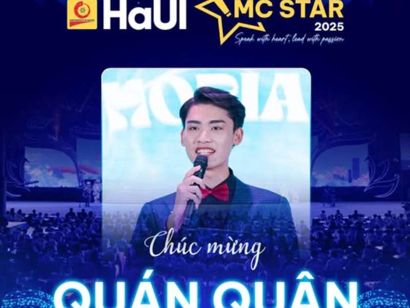 Quán quân MC HaUI Star 2025 gọi tên sinh viên Trường Ngoại ngữ - Du lịch