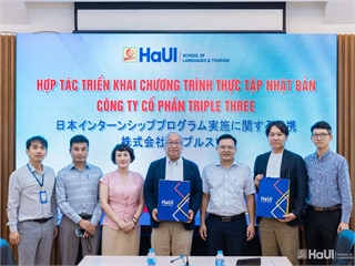 Trường Ngoại ngữ - Du lịch làm việc với Công ty Cổ phần Triple Three về triển khai Chương trình thực tập Nhật Bản